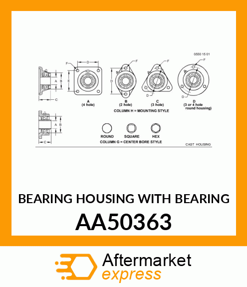 BEARING HOUSING WITH BEARING AA50363
