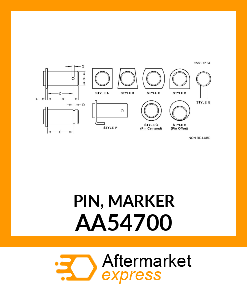 PIN, MARKER AA54700