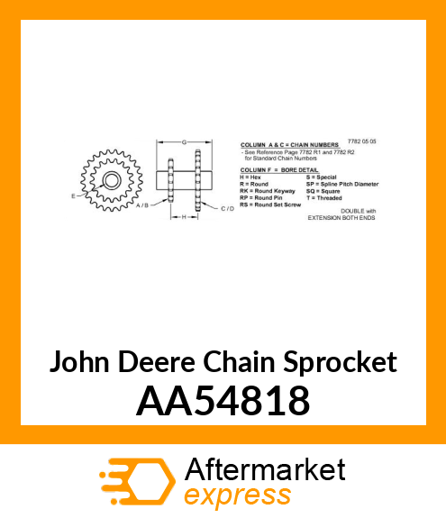 CHAIN SPROCKET, SPROCKET, HI AA54818