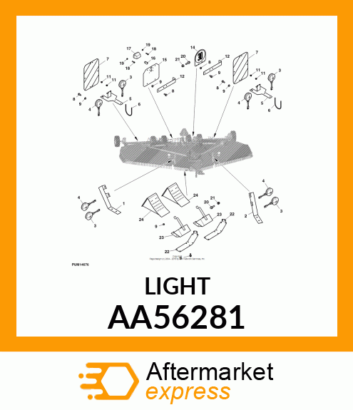 LAMP ASSY, AMBER WARNING, HD BULB AA56281