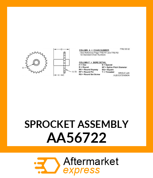 SPROCKET ASSEMBLY AA56722