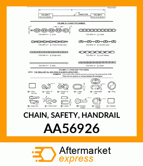 CHAIN, SAFETY, HANDRAIL AA56926