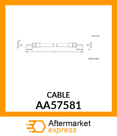 DRIVE CABLE, CABLE, PRO AA57581