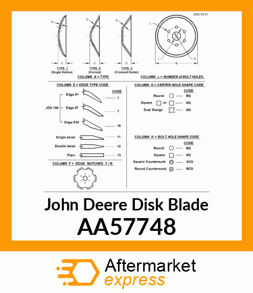 DISK BLADE AND PLUG ASSEMBLY AA57748