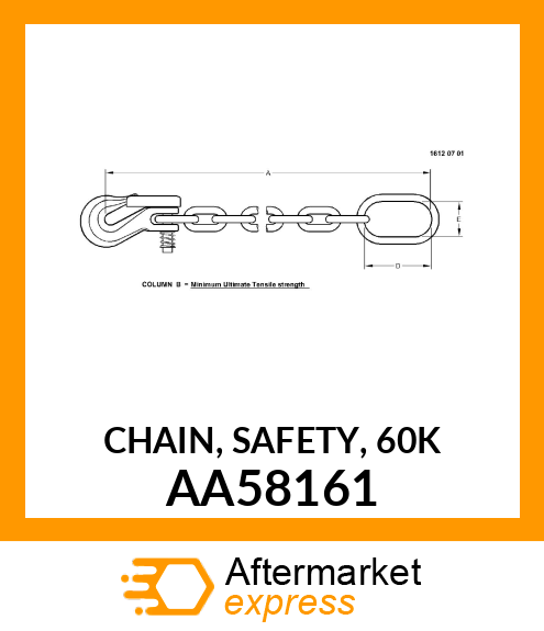 CHAIN, SAFETY, 60K AA58161