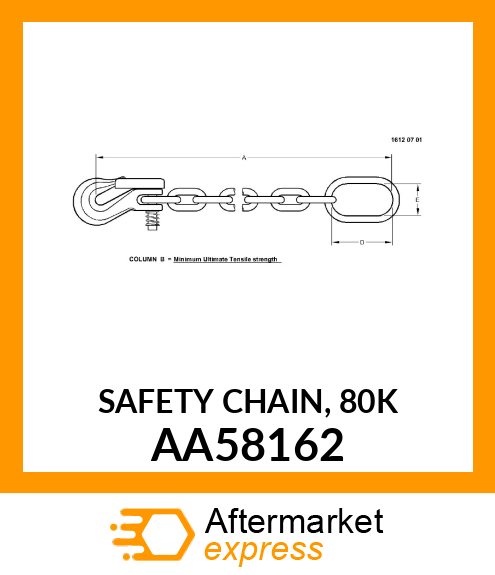 SAFETY CHAIN, 80K AA58162