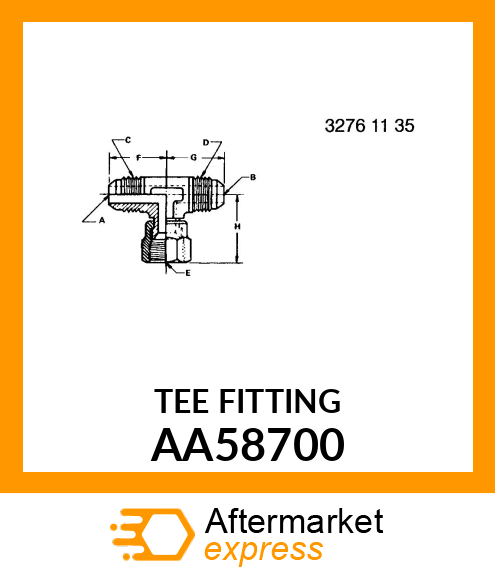 FITTING, SWIVEL BRANCH TEE AA58700