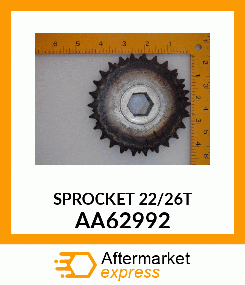 CHAIN SPROCKET, 22T,26T ACT 2040 AS AA62992