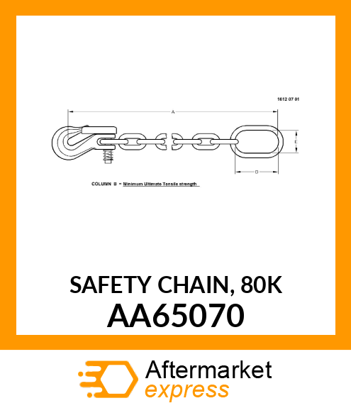 SAFETY CHAIN, 80K AA65070