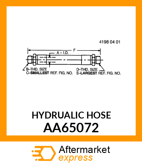 HYDRUALIC HOSE AA65072