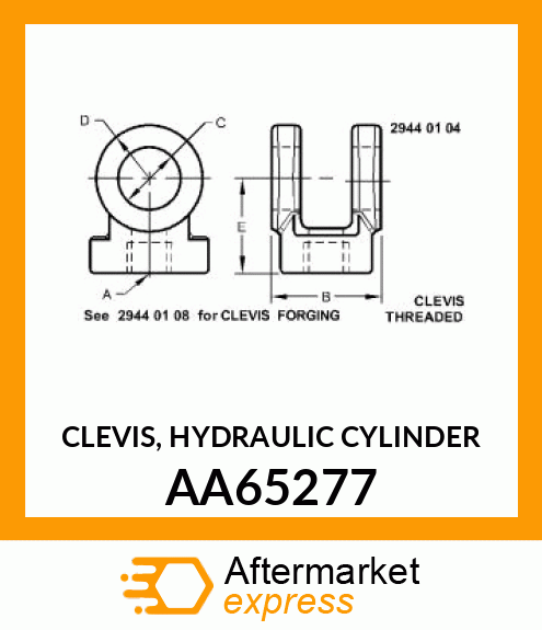 CLEVIS, HYDRAULIC CYLINDER AA65277