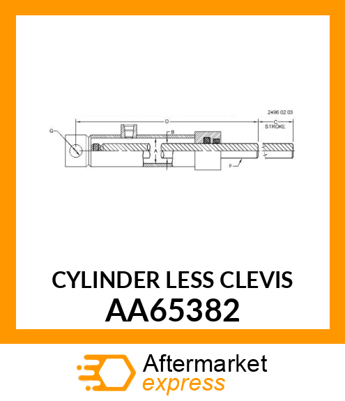 CYLINDER LESS CLEVIS AA65382