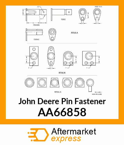 Spare part AA66858 + PIN, FLAG PIN