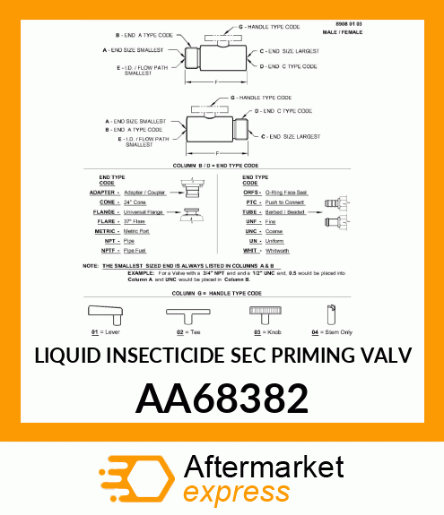 LIQUID INSECTICIDE SEC PRIMING VALV AA68382