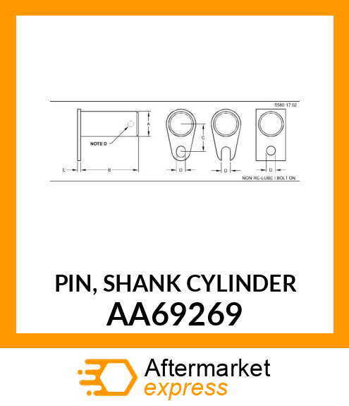 PIN, SHANK CYLINDER AA69269