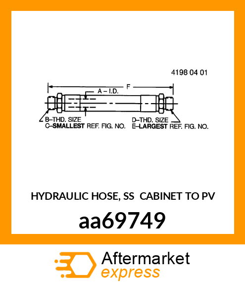 HYDRAULIC HOSE, SS aa69749