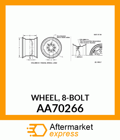 WHEEL, 8 AA70266