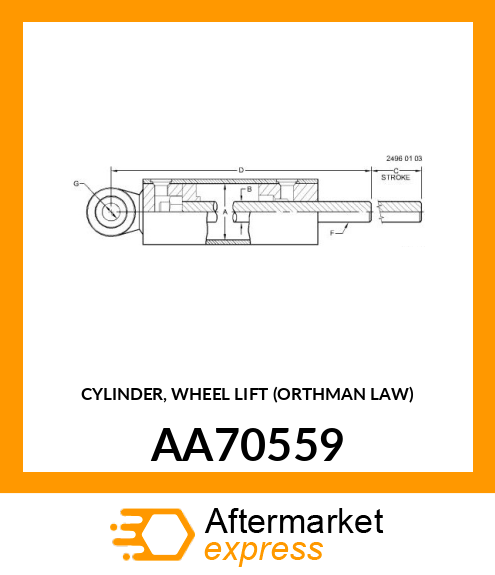 CYLINDER, WHEEL LIFT (ORTHMAN LAW) AA70559