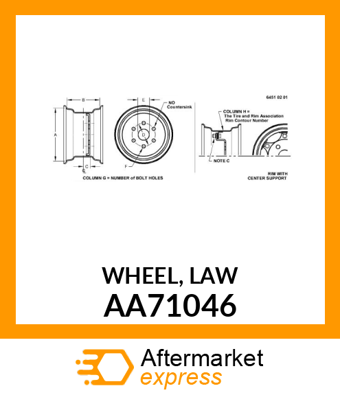 WHEEL, LAW AA71046