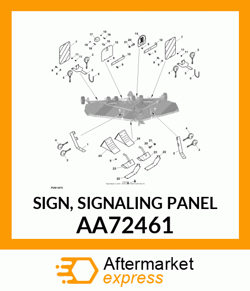 SIGN, SIGNALING PANEL AA72461