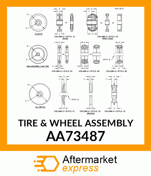TIRE amp; WHEEL ASSEMBLY AA73487