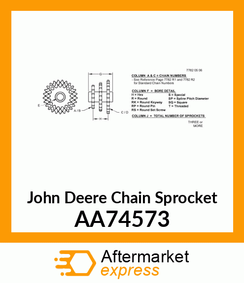 SPROCKET, WELDED AA74573