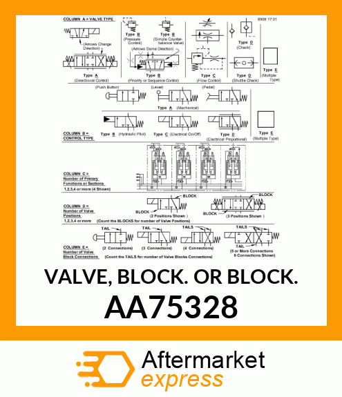 VALVE, BLOCK SELECTOR BLOCK AA75328