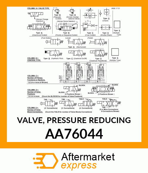 VALVE, PRESSURE REDUCING AA76044