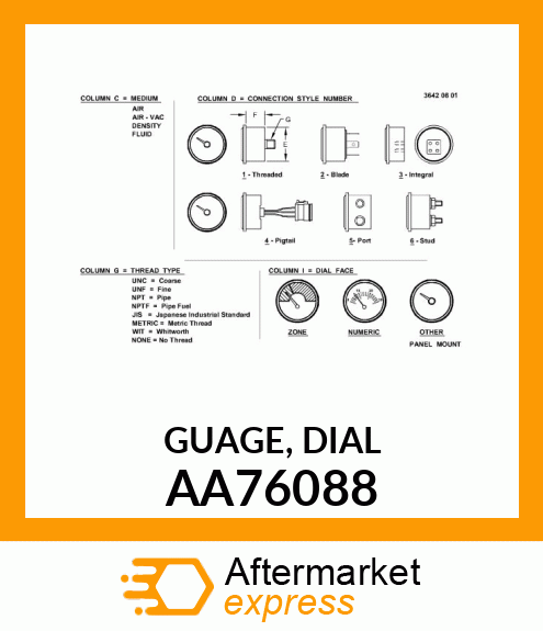 GUAGE, DIAL AA76088