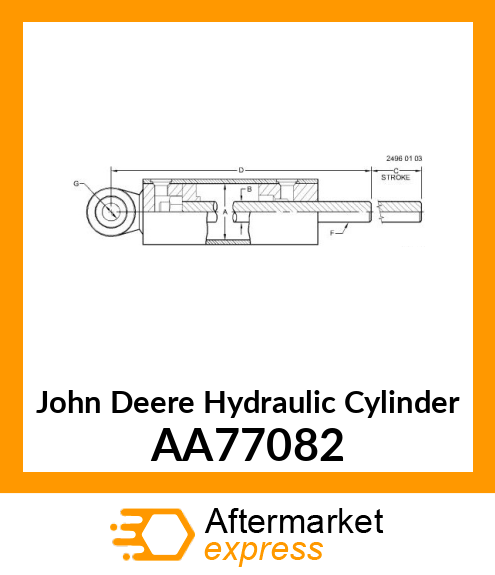 HYDRAULIC CYLINDER, DB60 MARKER AA77082