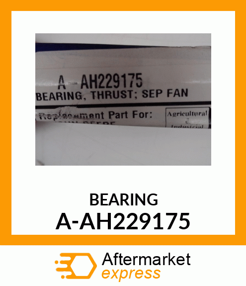 Thrust Bearing - BEARING, THRUST; SEP FAN A-AH229175