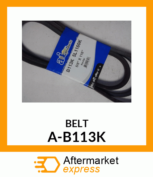 V-Belt - B-SECTION KEVLAR (BLUE) A-B113K