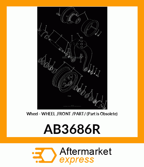 Wheel - WHEEL ,FRONT /PART/ (Part is Obsolete) AB3686R