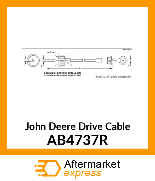 DRIVE CABLE, FLEXIBLE SPEEDOMETER AB4737R