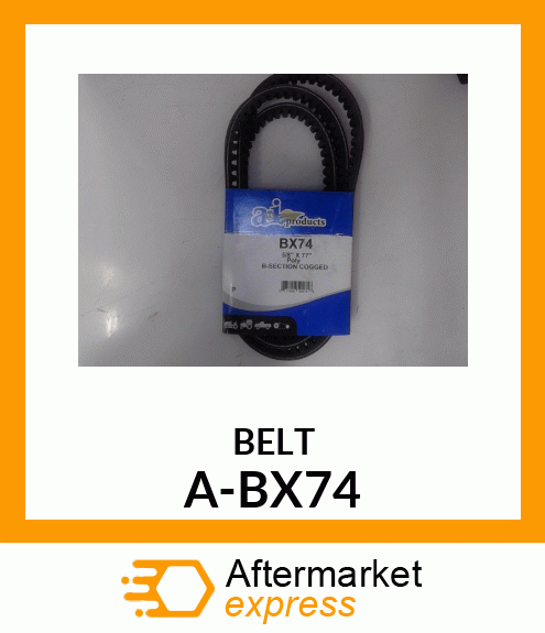 V-Belt - B-SECTION COGGED BELT A-BX74