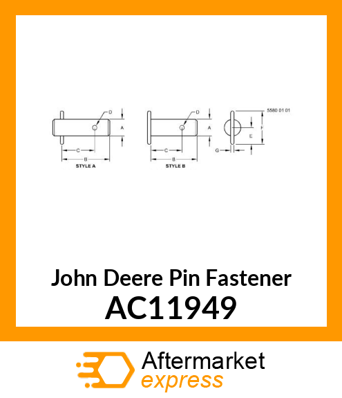 CROSS CONVEYOR CLUTCH PIN AC11949