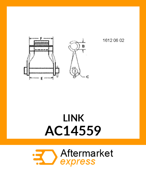 NO.667H COUPLER LINK W/PIN AND AC14559