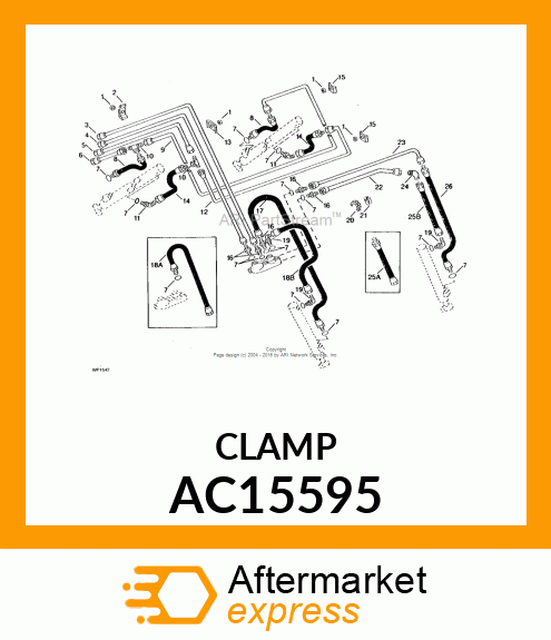 CLAMP, CLAMP,HOSE CLAMP, HOSE AC15595