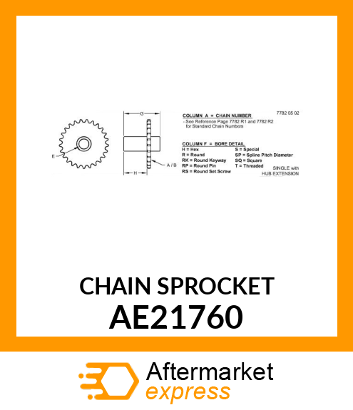 CHAIN SPROCKET AE21760