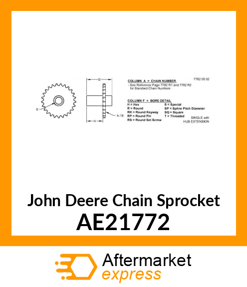 CHAIN SPROCKET, AE21772