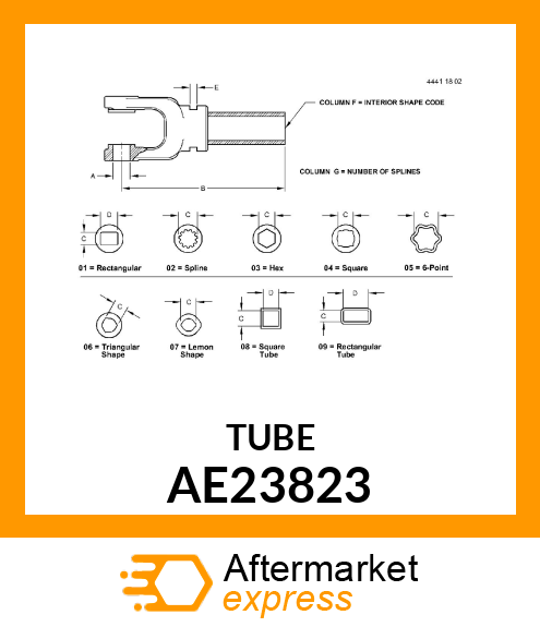 YOKE W/TUBE AE23823