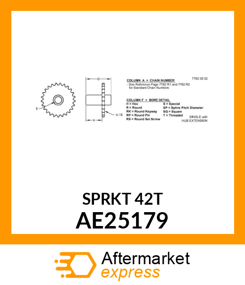 DRIVE SPROCKET, AE25179