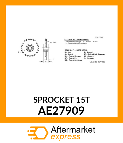 IDLER SPROCKET AE27909