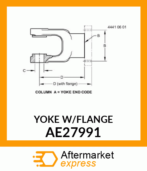 YOKE W/FLANGE AE27991