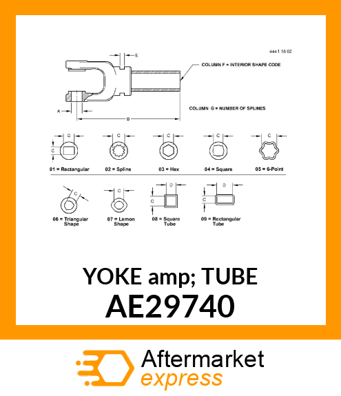 YOKE amp; TUBE AE29740