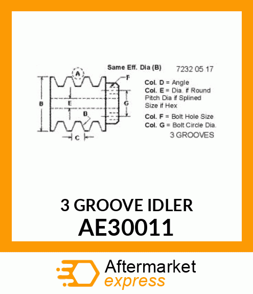 IDLER W/BEARING AE30011