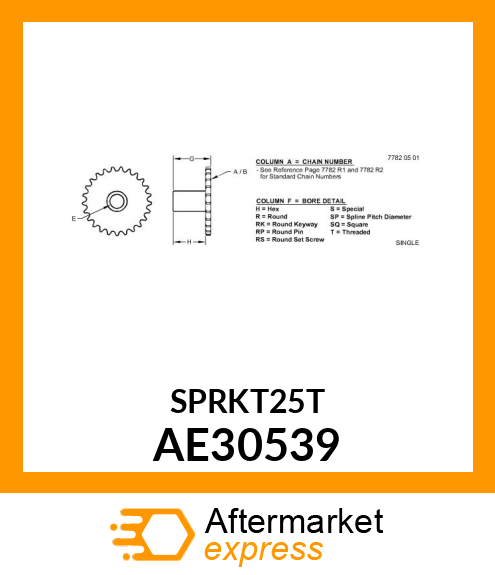 CHAIN SPROCKET AE30539