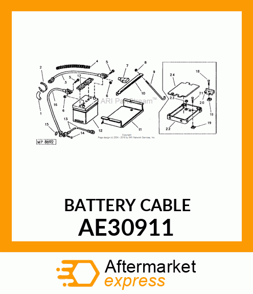 BATTERY CABLE AE30911