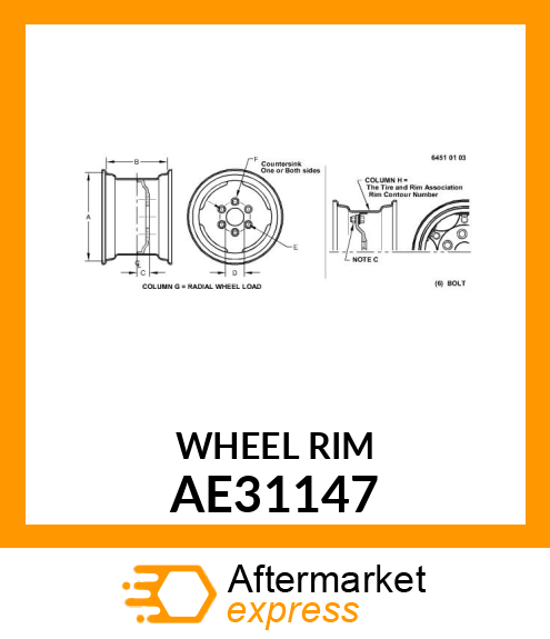 RIM amp; DISC ASSEMBLY AE31147