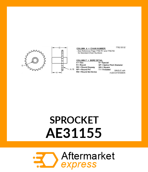 CHAIN SPROCKET AE31155